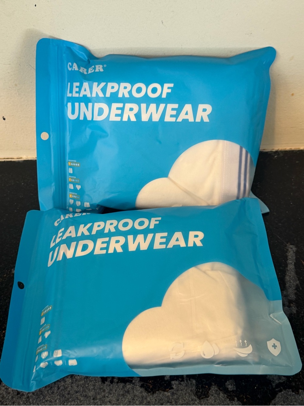 CarerAdult Diaper Covers 2PCS Washable Leakproof Incontinence Underwear Size L
